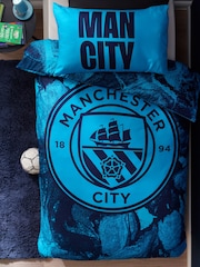 Blue Manchester City 100% Cotton Single Duvet Cover and Pillowcase Set - Image 2 of 9