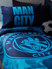 Blue Manchester City 100% Cotton Single Duvet Cover and Pillowcase Set - Image 5 of 9