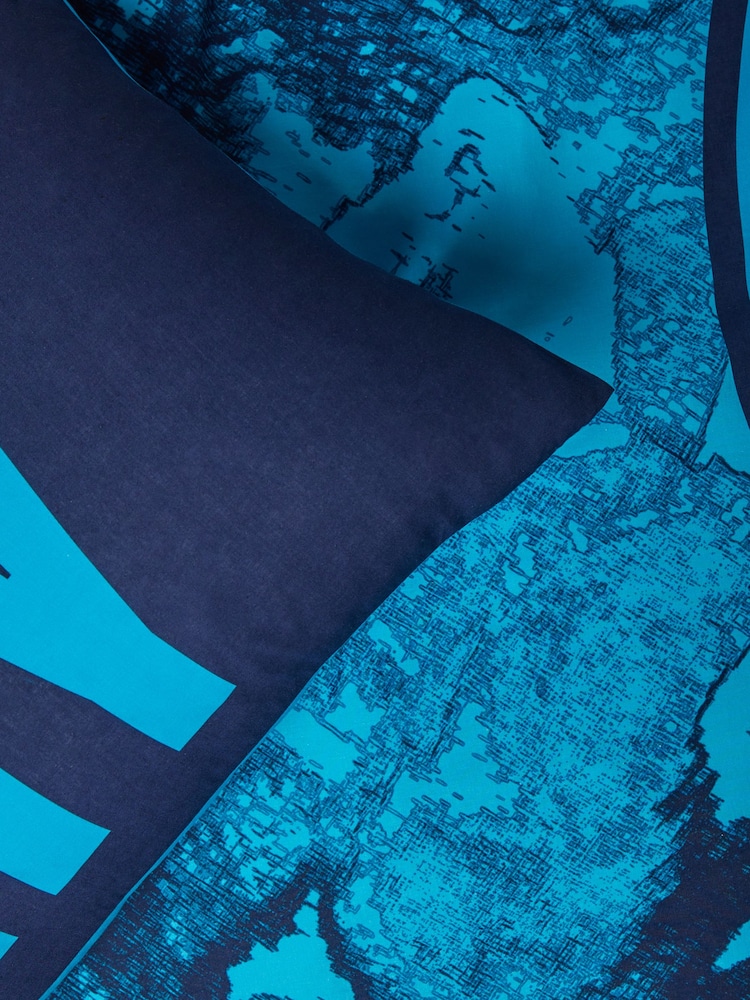 Blue Manchester City 100% Cotton Single Duvet Cover and Pillowcase Set - Image 9 of 9