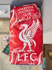 Red Liverpool FC 100% Cotton Duvet Cover and Pillowcase Set - Image 1 of 6