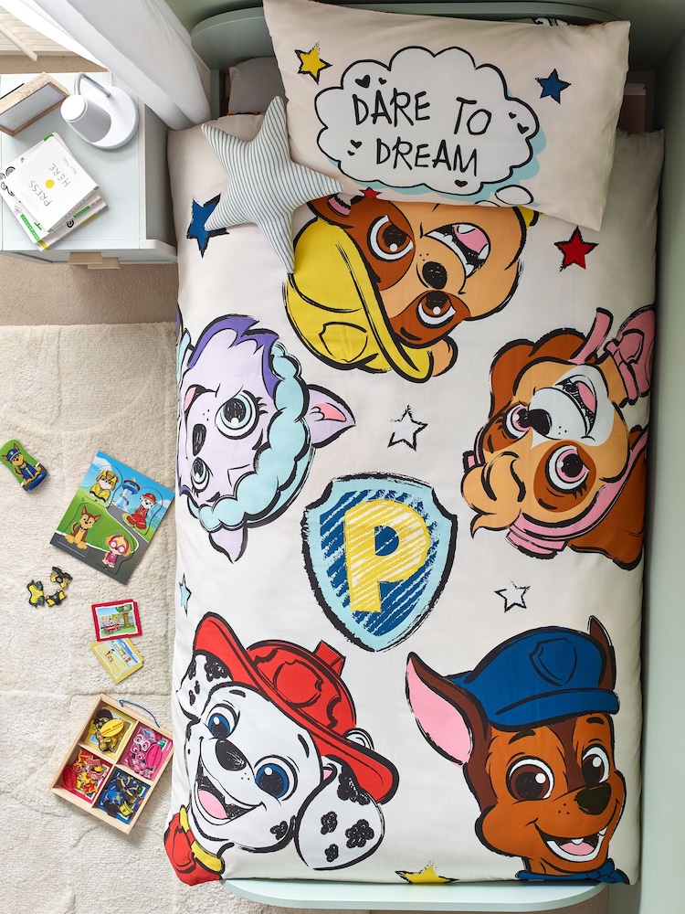 Green/Ecru Cream PAW Patrol Duvet Cover and Pillowcase Set - Image 3 of 7