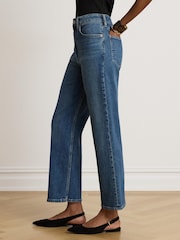 Lauren Ralph Lauren Blue Mid Wash Straight Leg Jeans with Logo Pocket - Image 1 of 12