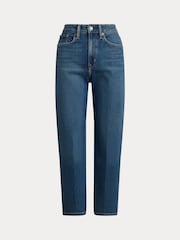 Lauren Ralph Lauren Blue Mid Wash Straight Leg Jeans with Logo Pocket - Image 12 of 12