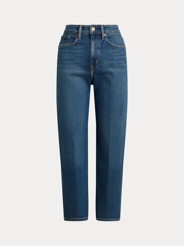 Lauren Ralph Lauren Blue Mid Wash Straight Leg Jeans with Logo Pocket - Image 12 of 12 Lauren Ralph Lauren Blue Mid Wash Straight Leg Jeans with Logo Pocket - Image 12 of 12