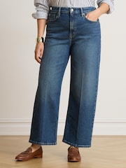 Lauren Ralph Lauren Blue Mid Wash Straight Leg Jeans with Logo Pocket - Image 7 of 12