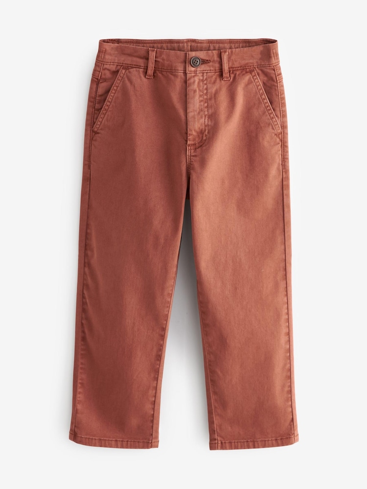 Rust Brown Loose Fit Chino Trousers (3-16yrs) - Image 1 of 3