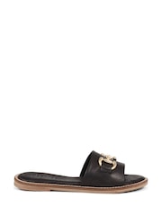 Jones Bootmaker Gold Emillina Leather Buckle Mule Sandals - Image 1 of 6