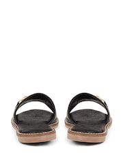Jones Bootmaker Gold Emillina Leather Buckle Mule Sandals - Image 5 of 6