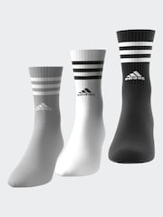adidas black white 3-Stripe Crew Length Socks 3 Pack - Image 3 of 8