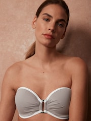 Mint Velvet Mink Brown Structured Bikini Top - Image 1 of 4