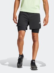 adidas Black Gym Training 2-In-1 Shorts - Image 1 of 6