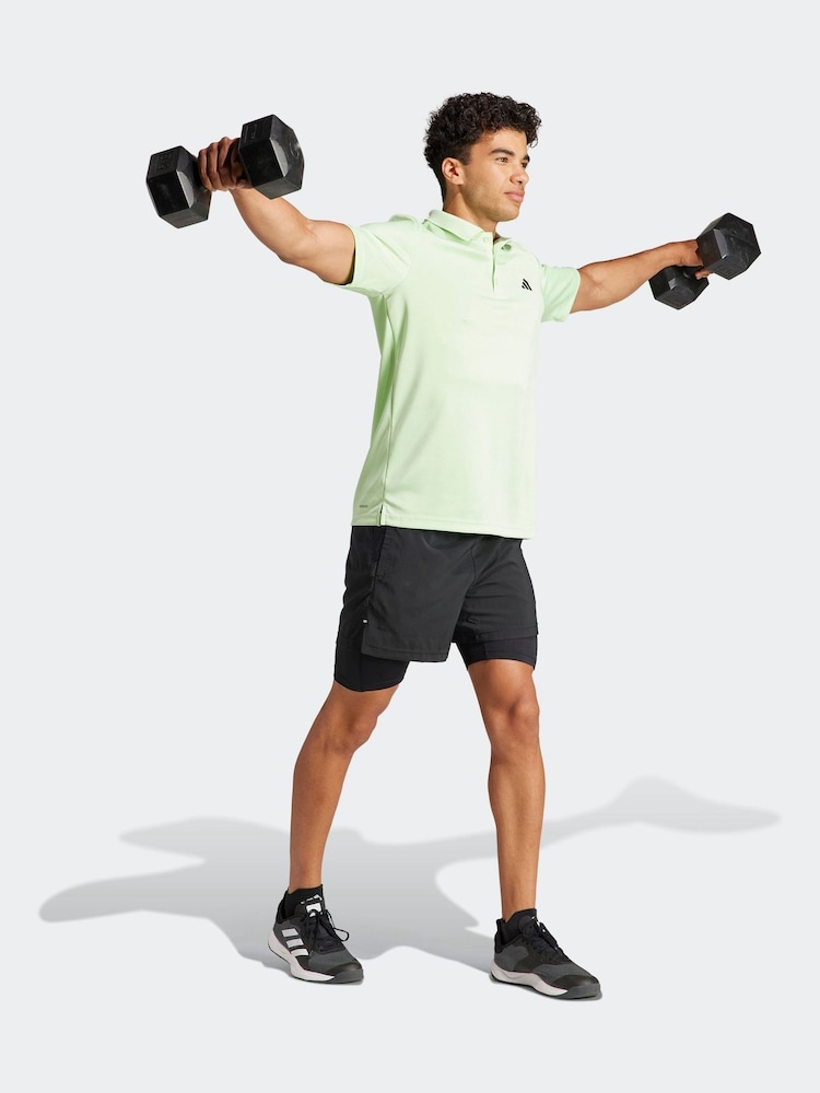 adidas Black Gym Training 2-In-1 Shorts - Image 4 of 6