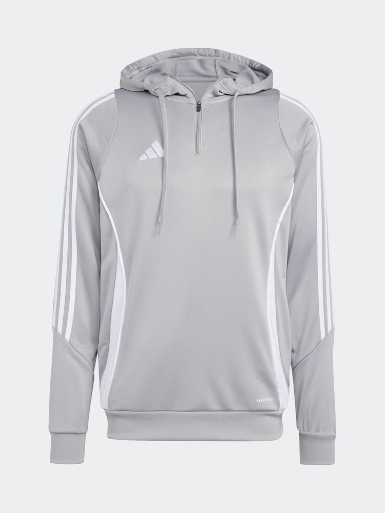 adidas Grey Tiro 24 Training Hoodie - Image 7 of 7