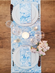Avalon Home Blue Toile du Jouy Table Runner - Image 1 of 4