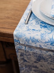 Avalon Home Blue Toile du Jouy Table Runner - Image 3 of 4