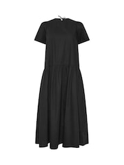 PixieGirl Petite Black Poplin Volume Maxi Dress - Image 5 of 5