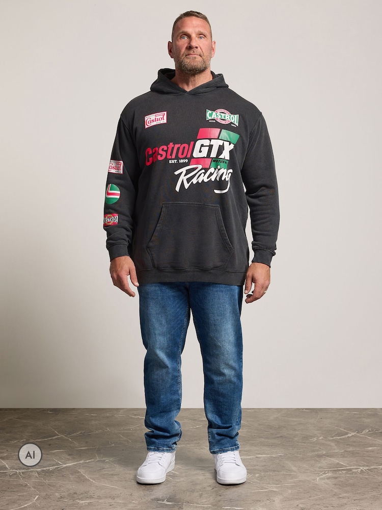 BadRhino Big & Tall Castrol Acid Wash -huppari - Kuva 2 / 7