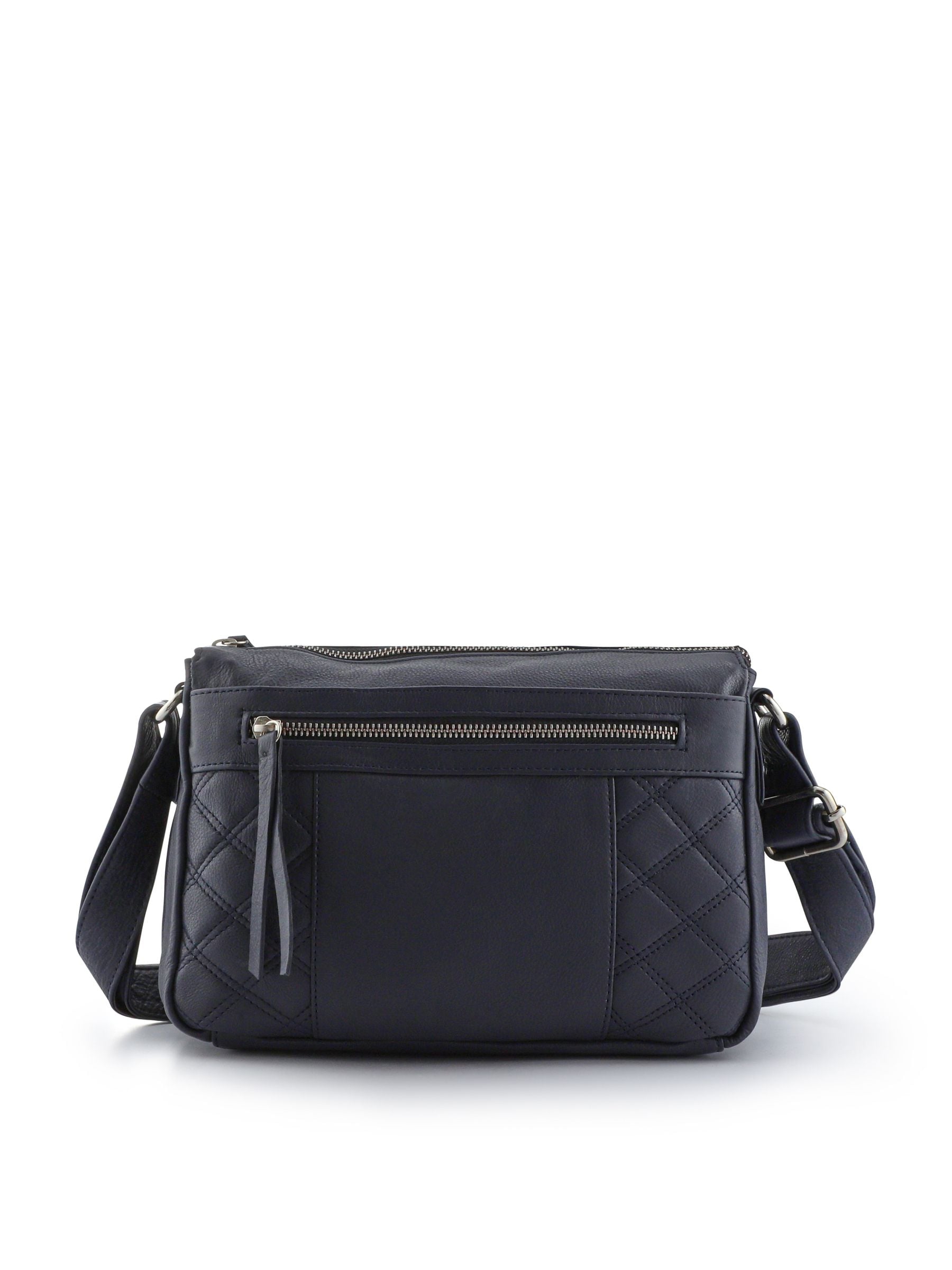 Pavers Women's Navy Leather Quilted Crossbody Bag In - Image 3