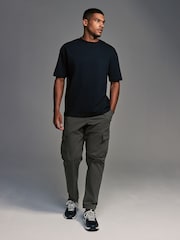 Charcoal Grey Regular Fit Stretch Utility Cargo Trousers - Image 1 of 9