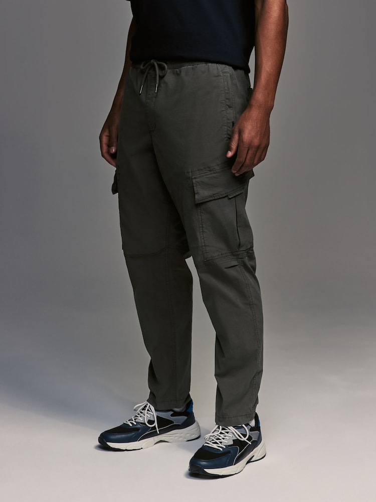 Charcoal Grey Regular Fit Stretch Utility Cargo Trousers - Image 2 of 9