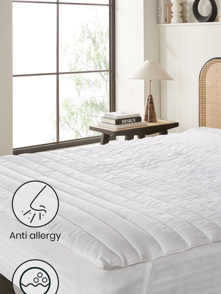 White Anti Allergy Simply Soft Anti Allergy Deep Fill Mattress Protector - Image 1 of 2