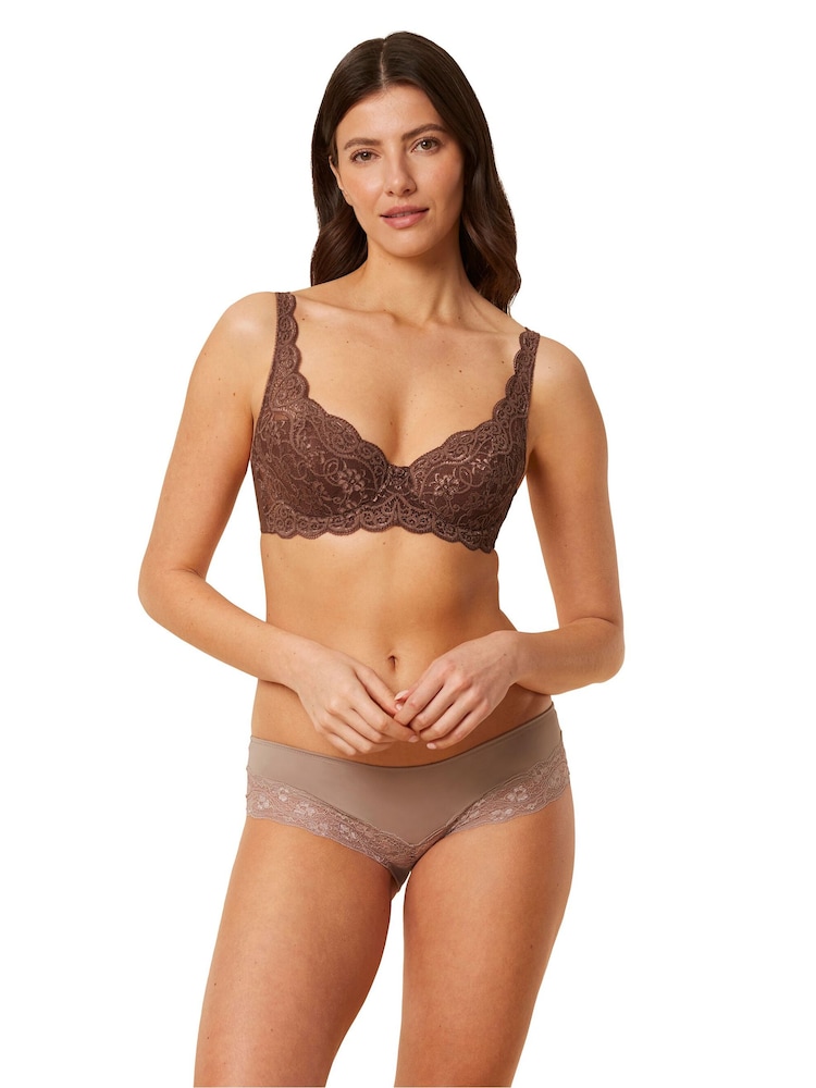 Triumph Amourette 300 Wired and Padded Brown Bra - Image 1 of 4