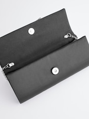Black Sparkle Bow Clutch Bag - Image 11 of 12