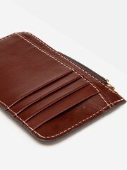 Joules Brown Leather Card Holder - Image 3 of 4