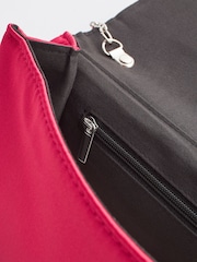 Red Pleat Satin Bow Clutch - Image 9 of 9