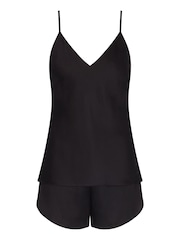 Triumph Silky Sensuality Vest & Shorts Black Pyjamas Set - Image 4 of 4