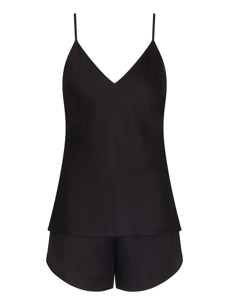 Triumph Silky Sensuality Vest & Shorts Black Pyjamas Set - Image 4 of 4