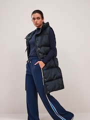 Navy Blue Padded Gilet - Image 1 of 8