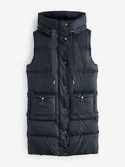 Navy Blue Padded Gilet - Image 5 of 8
