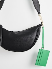 Oliver Bonas Black Stripe Betty Crossbody Belt Bag - Image 4 of 5