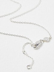 Oliver Bonas Blue Dara Opalite Loop Drop Silver Plated Pendant Necklace - Image 4 of 4