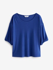 Blue Slinky Ribbed Colbalt Blouse - Image 1 of 1
