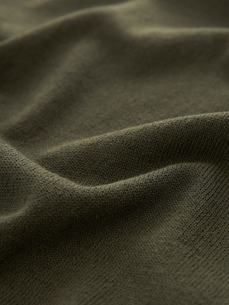 Khaki Green V-Neck Utility Pocket Layer Jumper - Image 6 of 6