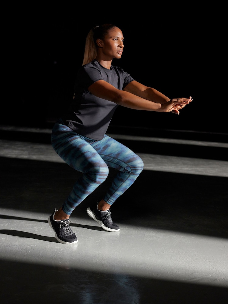 Blue/Green Active Yoga Leggings - Image 2 of 5