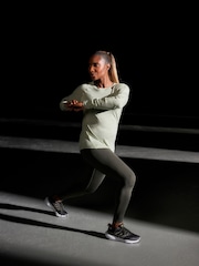 Sage Green Active Lightweight Stitch Detail Long Sleeve Top - Image 2 of 6