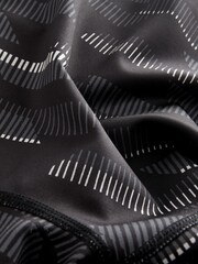 Black/White Geometric Black Active High Rise Sports Sculpting Leggings - Image 6 of 6