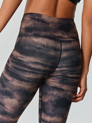 Neutral Blur Print Active High Rise Sports Sculpting Leggings - Image 4 of 6
