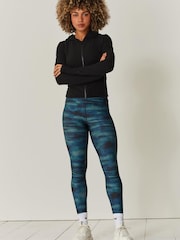 Black Ribbed Yoga Jacket - Image 2 of 6