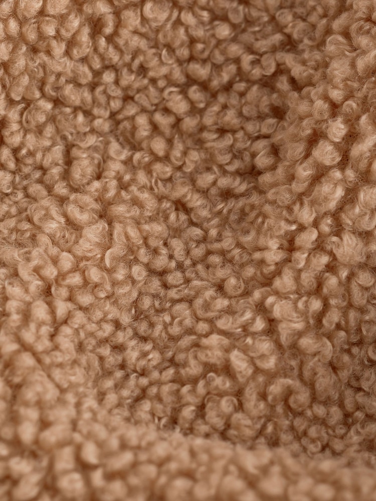 Tan Brown Next Elements Outdoor Premium Borg Fleece Draw Cord Waist Jacket - Image 5 of 5 Tan Brown Next Elements Outdoor Premium Borg Fleece Draw Cord Waist Jacket - Image 5 of 5