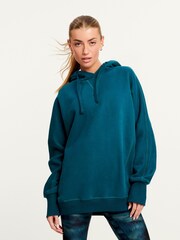 Teal Blue Active Longline Overhead Hoodie - Image 1 of 7