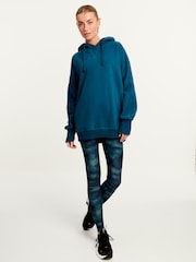 Teal Blue Active Longline Overhead Hoodie - Image 2 of 7