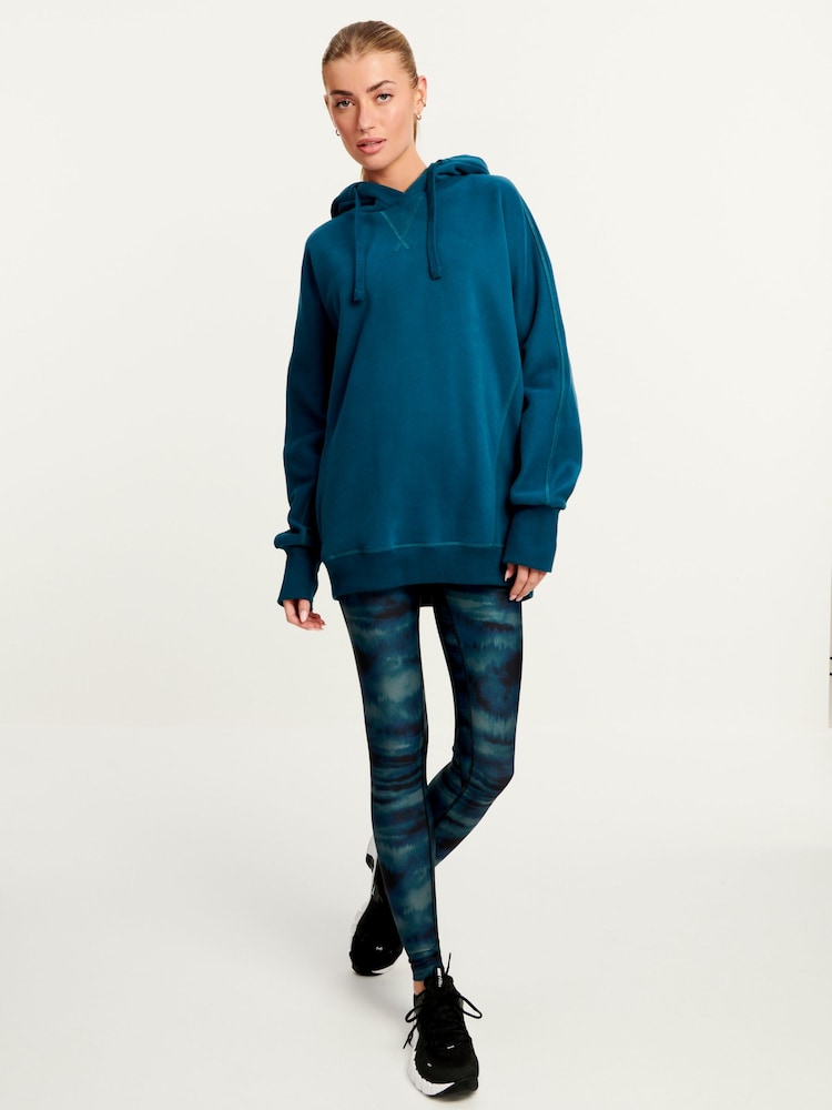 Teal Blue Active Longline Overhead Hoodie - Image 2 of 7