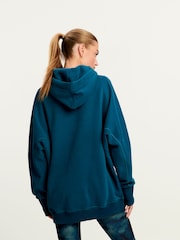 Teal Blue Active Longline Overhead Hoodie - Image 3 of 7