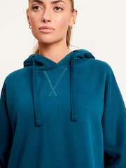 Teal Blue Active Longline Overhead Hoodie - Image 4 of 7