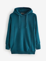 Teal Blue Active Longline Overhead Hoodie - Image 5 of 7