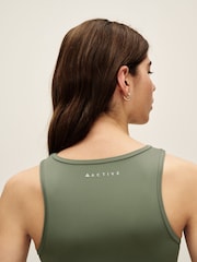Olive Green Supersoft Active Tank - Image 4 of 7